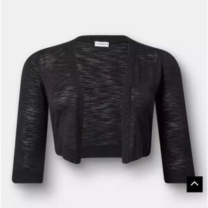 Torrid Black Shrug Size 1 NWT